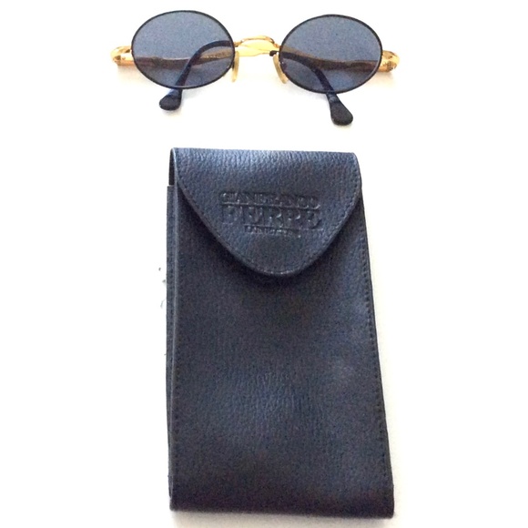 AUTHENTIC Vintage Gianfranco Ferré Sunglasses *GOLD/BLUE*